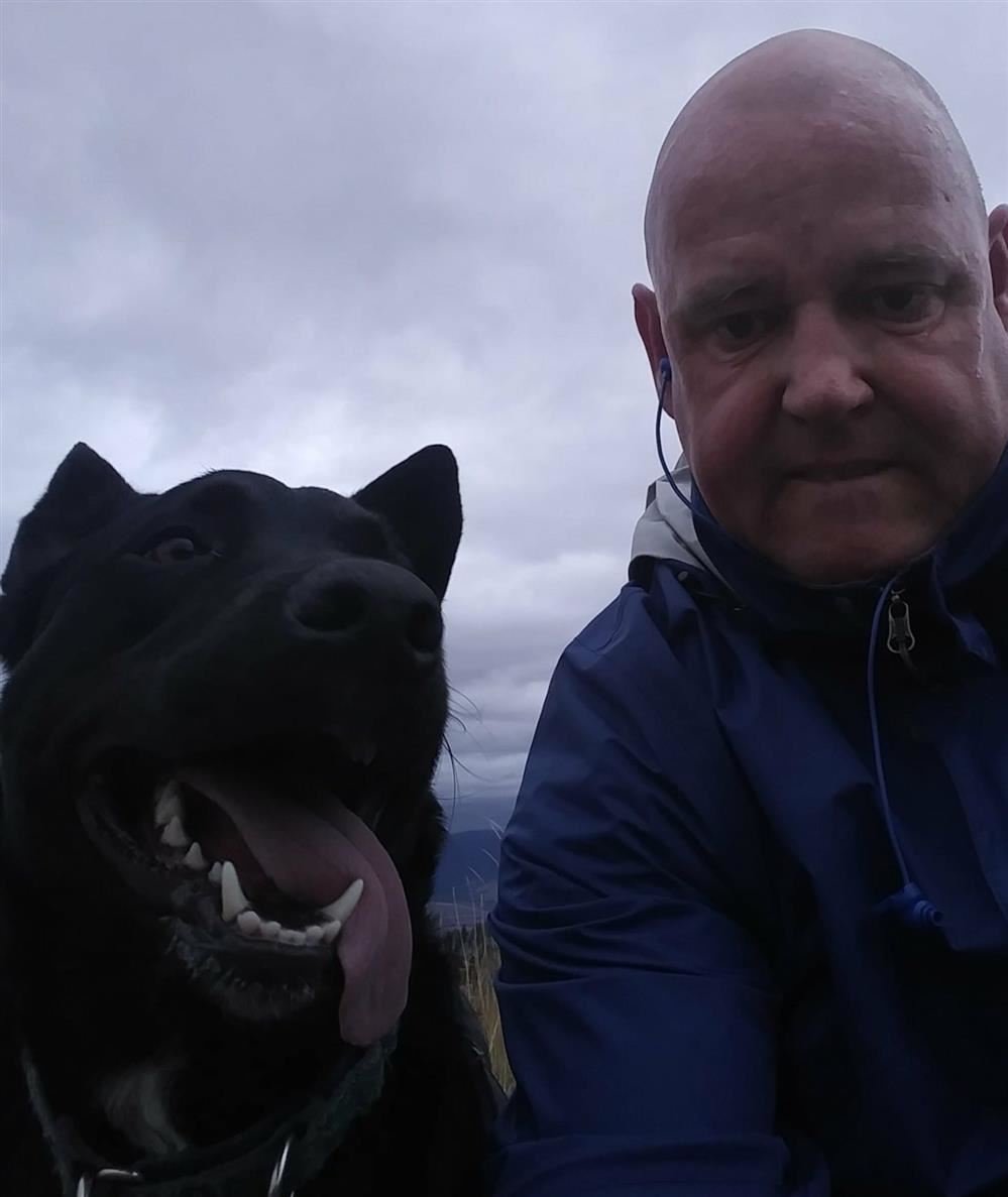 Tom Diddel with dog