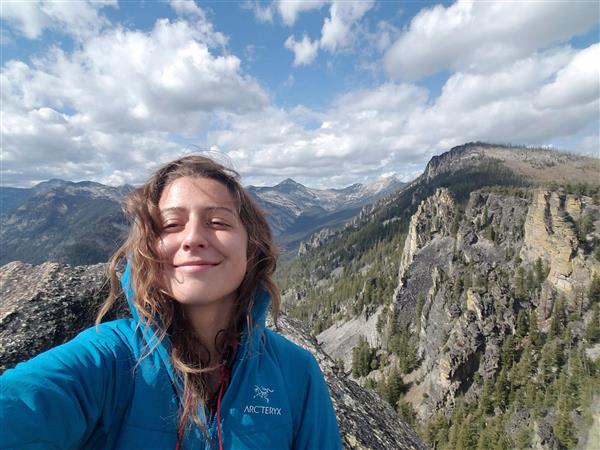Ms. Ahnen on a mountain