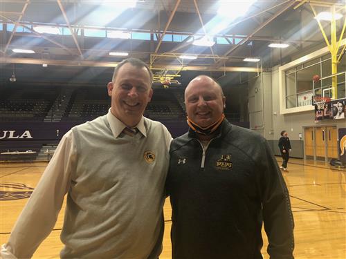 Coach Maki with HS teammate (and current Capital coach) Guy Almquist
