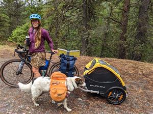 Me and Huckleberry on a bike camping trip!