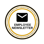 Link to employee newsletters that includes an infographic of an envelope 