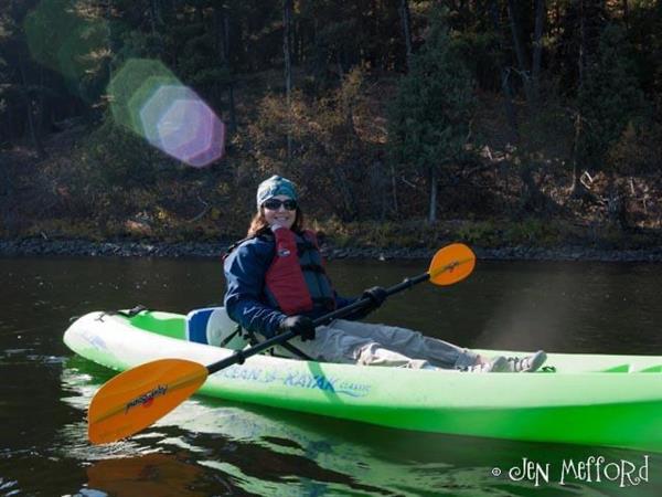 Miss Kristine on kayak